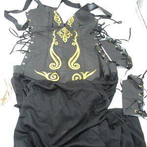 Warrior Goddess costume 2pc costume with Wrist cuffs PLUS  Circlet/Tiara